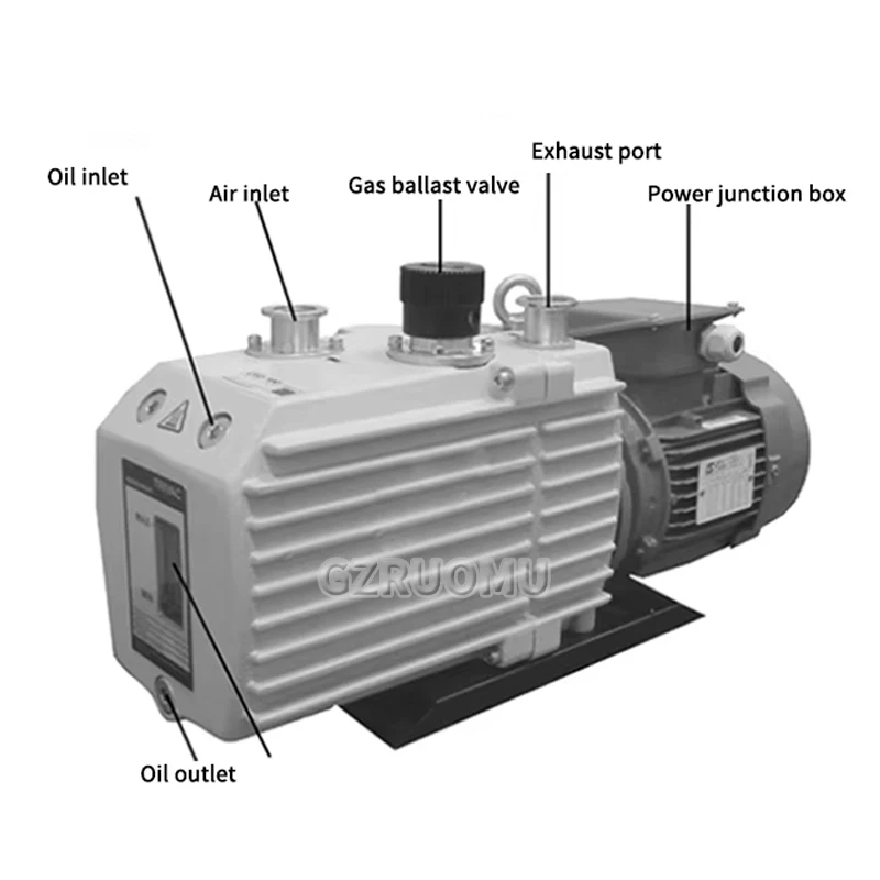 1pc 220/380V D8C/16C Rotary Vane Vacuum Pumps Vacuum Pumps Suction Pump Industrial Vacuum Machine Motor 0.55kw/0.75kw