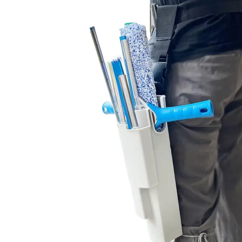 

Belt-Mounted Window Cleaning Holster - Professional Solar Panel Squeegee Holder with Tool-Less Clip System