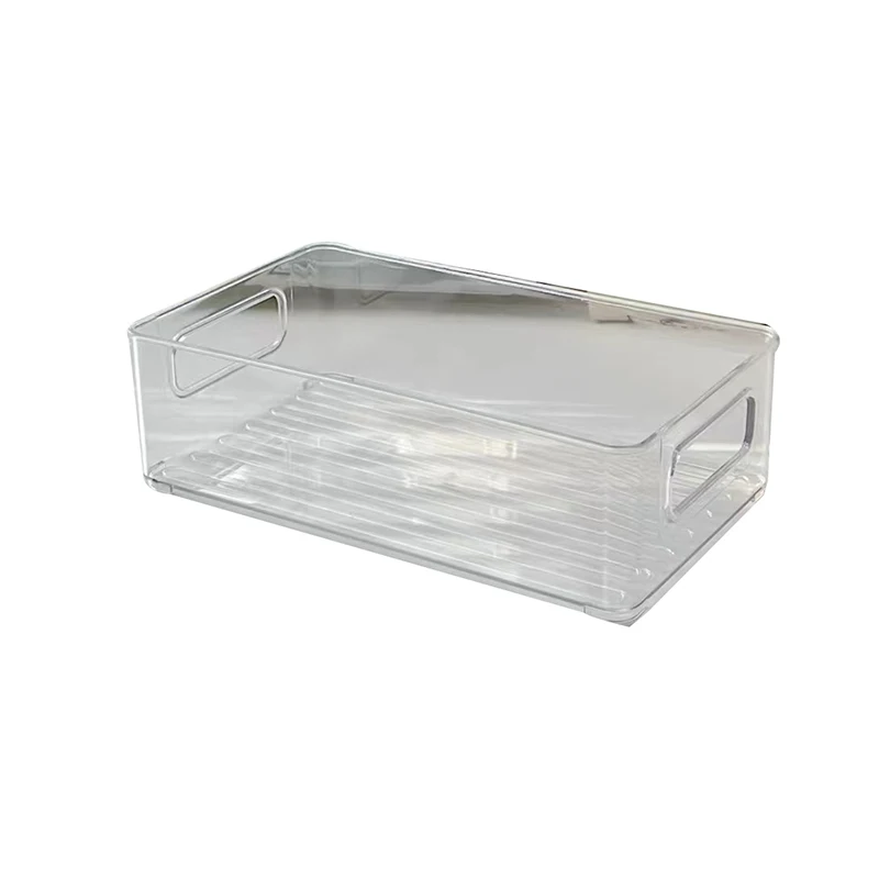 Transparent Acrylic Rectangular Storage Box Stackable Desktop Cosmetics Organiser Portable Office Stationery Sundries Case