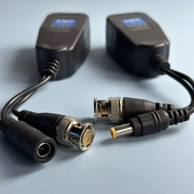 8MP CCTV فيديو Balun BNC إلى RJ45 2 في 1 أو 3 في 1 فيديو قوة الصوت موصل جهاز الإرسال والاستقبال لكاميرا CCTV #4