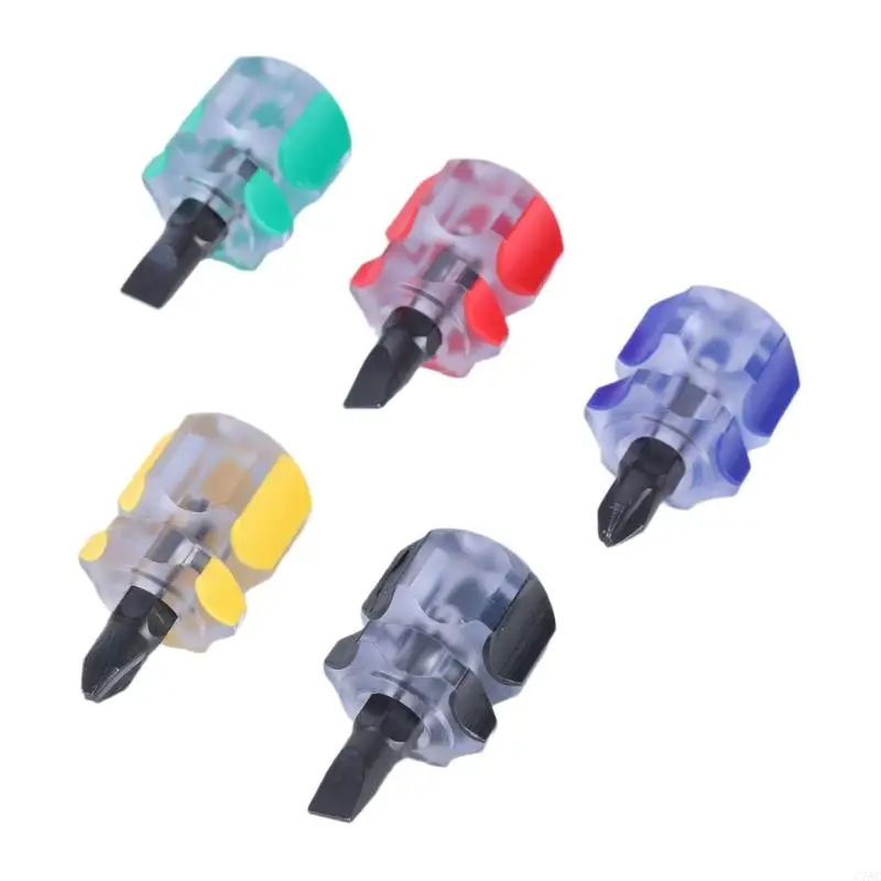 C7AC Conjunto chave fenda pequena 5 peças conveniente para ferramentas viagem com design compacto