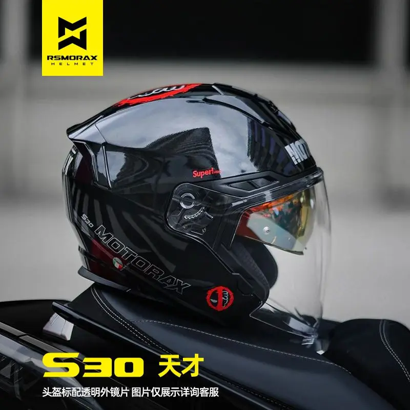 

Мотошлем MOTORAX S30, полуоткрытый, для мужчин и женщин, летний, для езды на мотоцикле, с двойным визором, для скутера