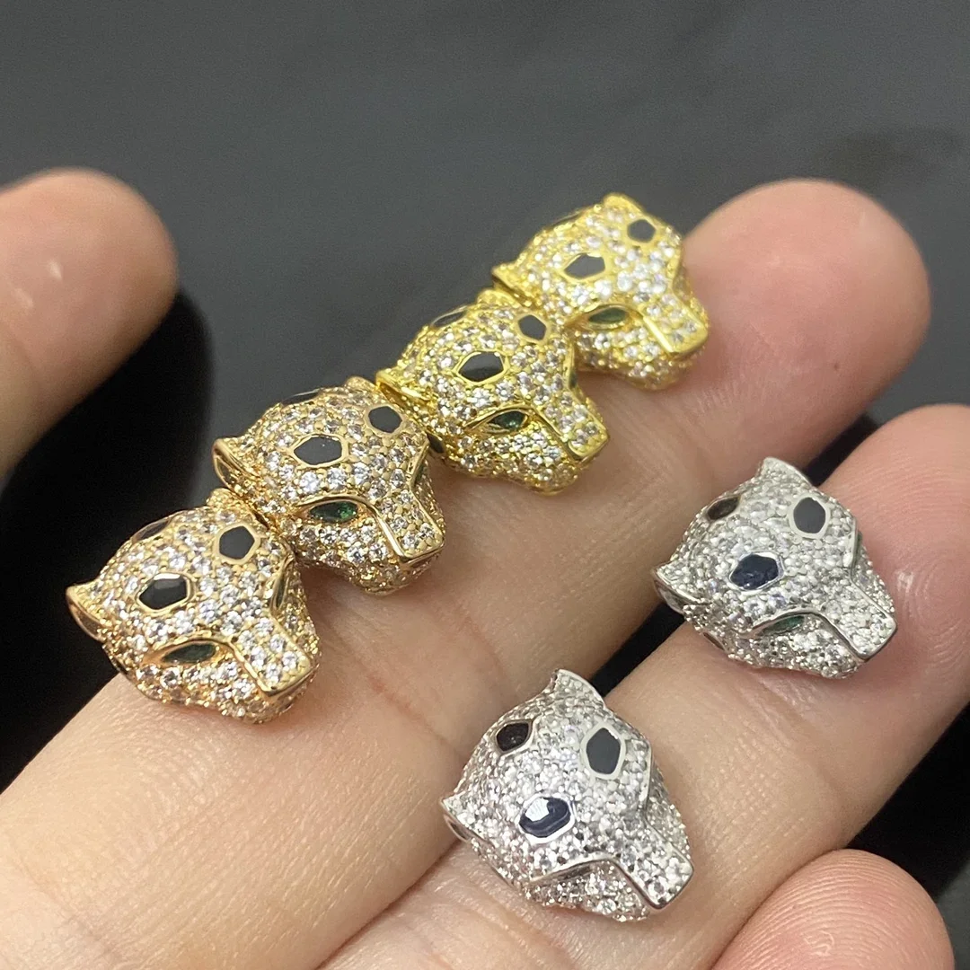 High Quality Fashion 925 Silver Kaartier Gemstone Set Jaguars & Bullet Stud Earrings For Daily Wear And Banquet Wear