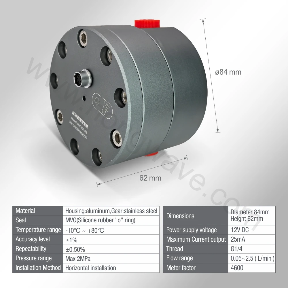 High Precision Flowmeter Parameters Pump Flow Sensor For Common Rail Test Bench Gear Oil Flow Pump Flowmeter with Alloy Filter