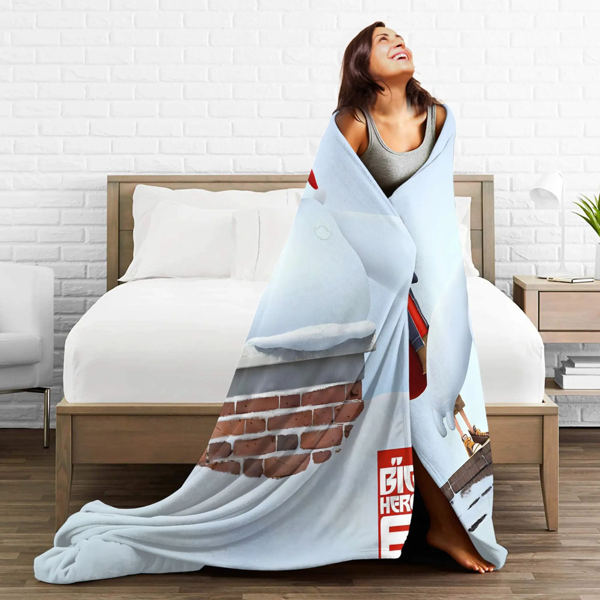 بطانية دافئة للأطفال طائرة السفر B-Big Hero 6 رمي بطانية الفانيلا المفرش لغرفة المعيشة نمط غطاء سرير أريكة