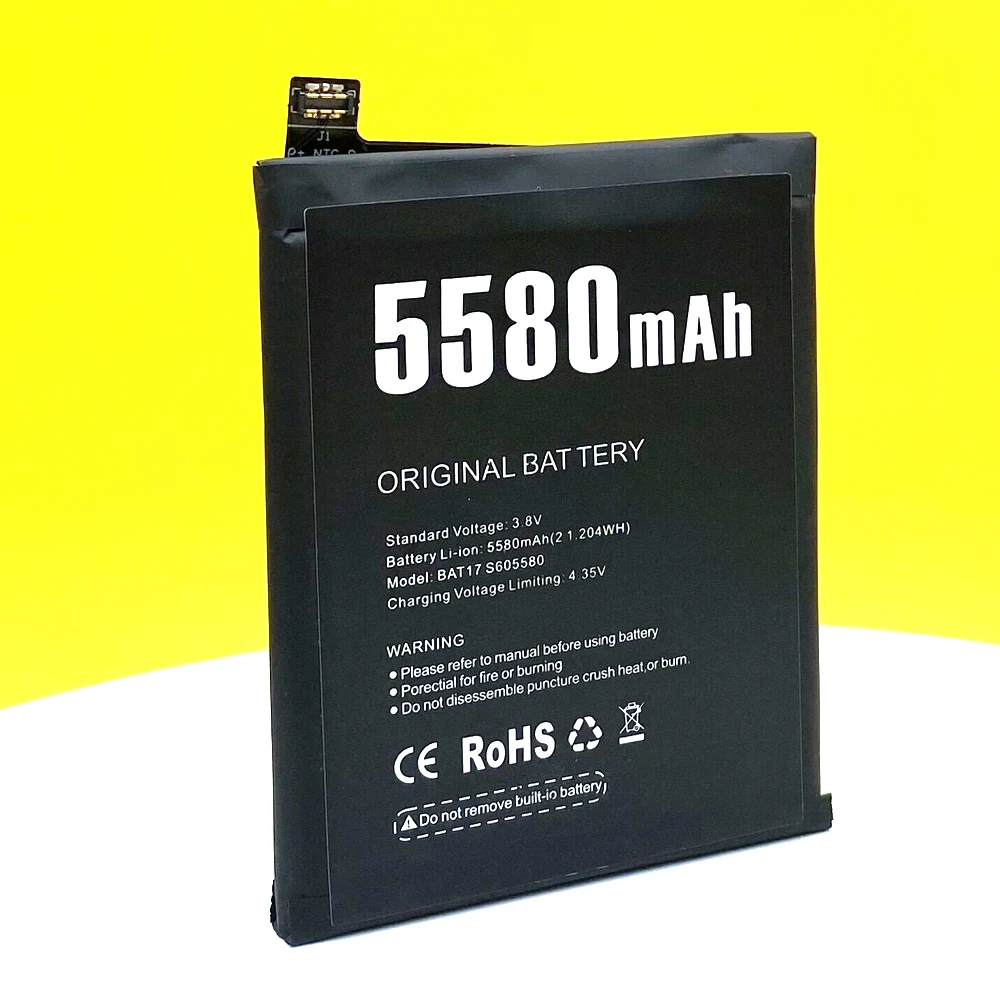 New Original Battery For DOOGEE S60 5580mAh BAT17M15580 BAT173605580 Mobile Phone+Gift Tools