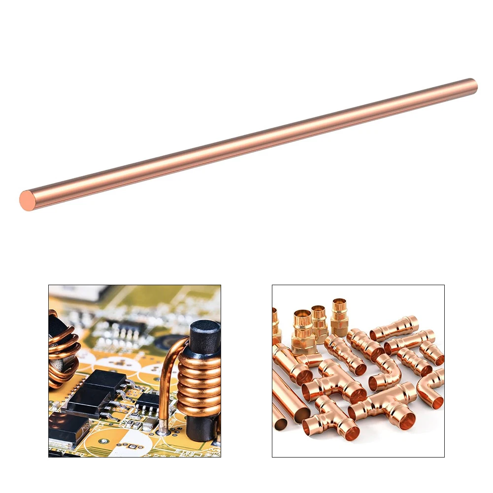 6mm Diameter Rod Solid Copper Rod 25mm Long Copper Metal Rod For Metal Crafts Gear Shafts Aircraft Models Ship Models Car Models