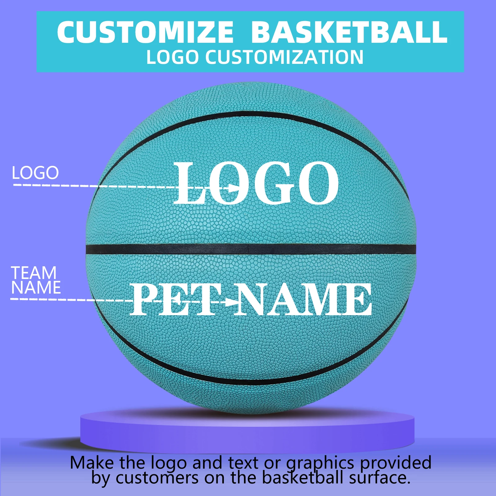 

Custom Logo Standard Size 5 6 7 Composite Leather Basketball For Youth Men Women Team Ball Custom Basketball
