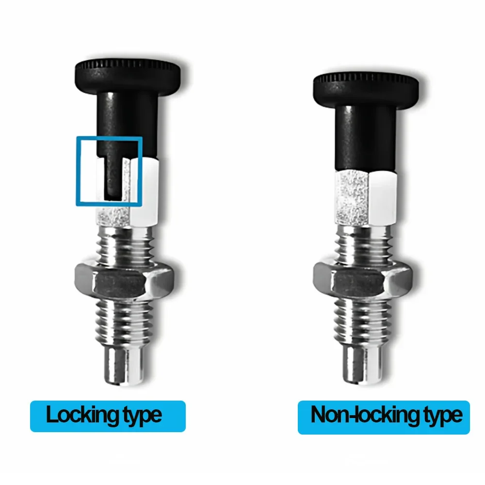 Locking Type Indexing Plunger Spring Loaded Detent Pin Carbon Steel Knob Index Bolt M6 M8 M10 M12
