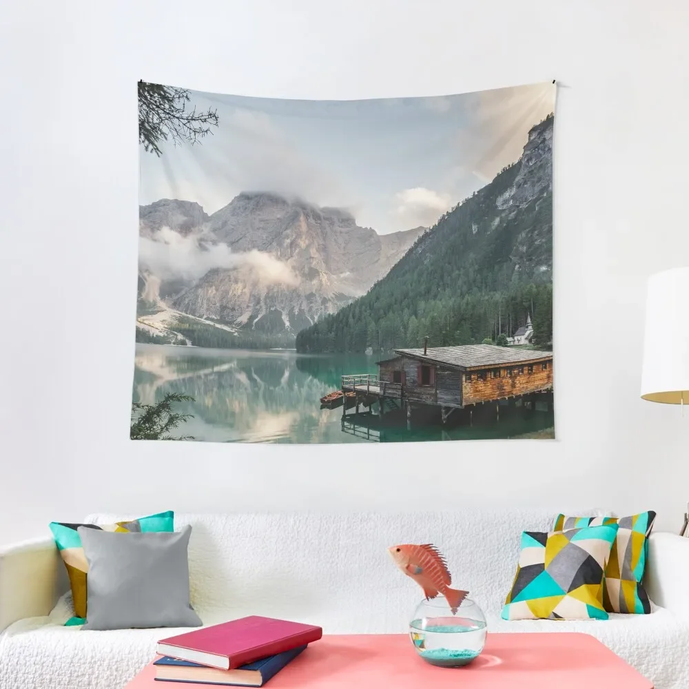 

Live the Adventure - Lago Di Braies VII Tapestry Aesthetic Room Decor Korean Kawaii Room Decor Decorations For Room Tapestry