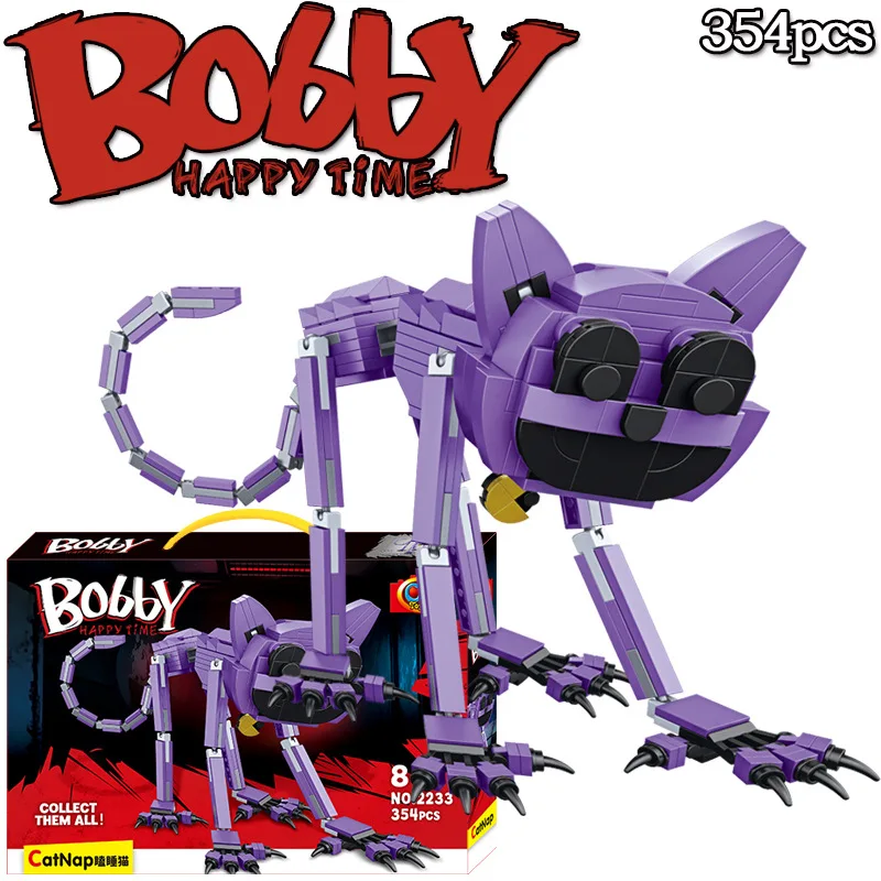 Poppy Playtime Poppy Game 3 Pop Boy Building Blocks Plush Figure Huggy Wuggy CatNap Creative Puzzle Assemble Anime