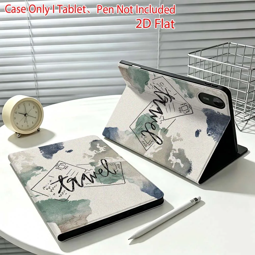 Airplane circular pattern Fashion For Xiaomi Poco Redmi Pad 8 2 4 C1 6 6S 7 7S SE 9.7 14 11 11.2 Inch Pen Tray Tablet Case