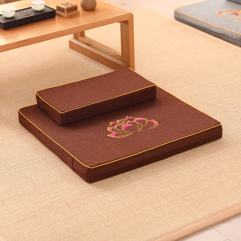 Thickened Linen Meditation Cushion Zafu Removable Washable Cover Home Yoga Buddhist Prayer Cloth Floor Sitting Mat