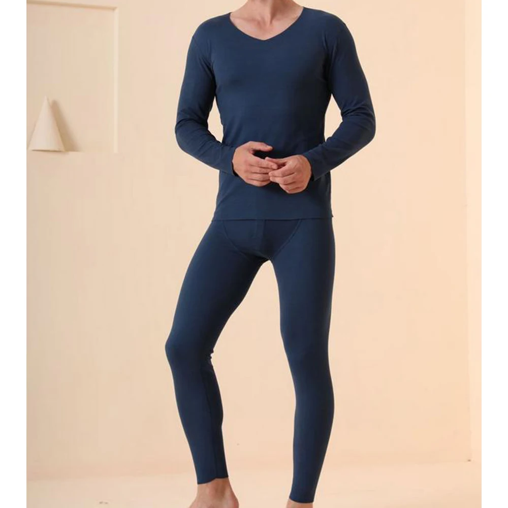 

Men's Fleece Tight-fitting Thermal Underwear And Long Johns Set Temperature Heating Underwear Long Johns