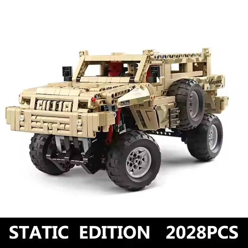 Molde rei 13131 técnico 1:8 marauder caminhão blocos de construção de controle remoto veículo fora de estrada brinquedos para crianças meninos