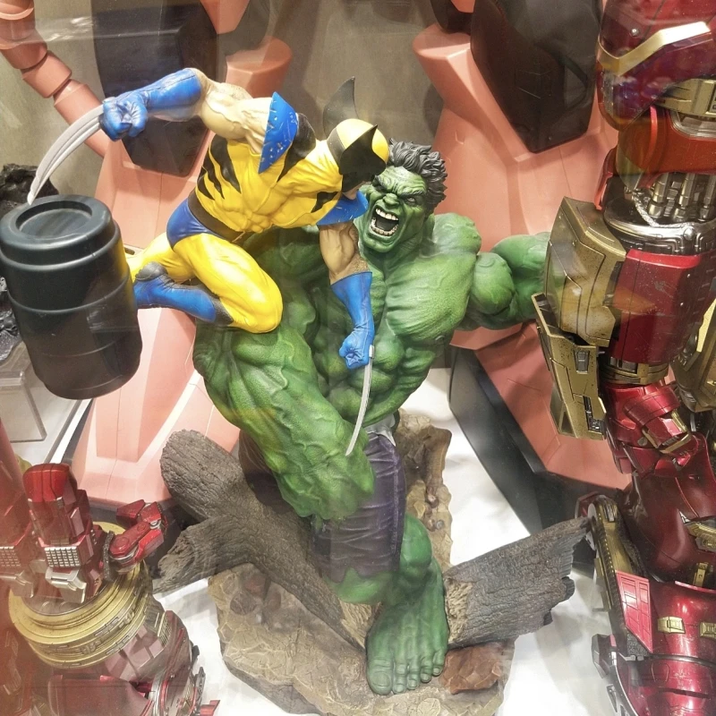 

Супергерой Marvel, Халкер против Росомахи, версия боевой сцены, ПВХ фигурка, статуя зеленого человека, Коллекционная модель, детская игрушка в подарок