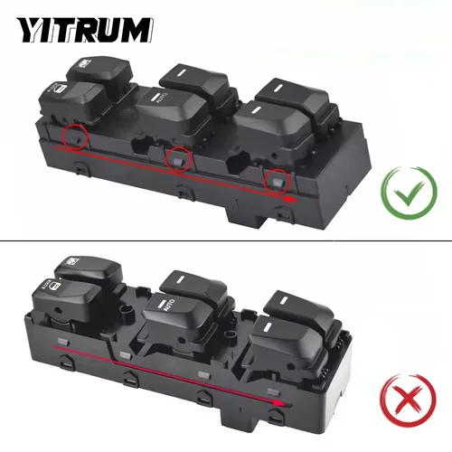 Imagen 2 del producto YITRUM para Hyundai IX35 TUCSON 2010-2015 regulador de elevador de ventana eléctrico botón de interruptor de Control 93571-2S000 93571-2S050