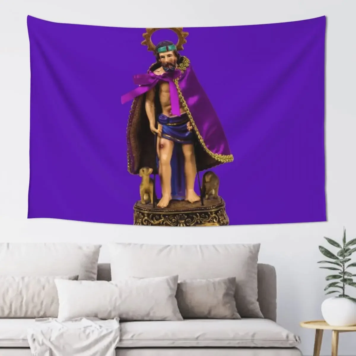 

San Lazaro Babalu Aye Cuba Santeria Tapestry Wall Decoration Wall Carpet Cute Room Decor Home Decorators Tapestry