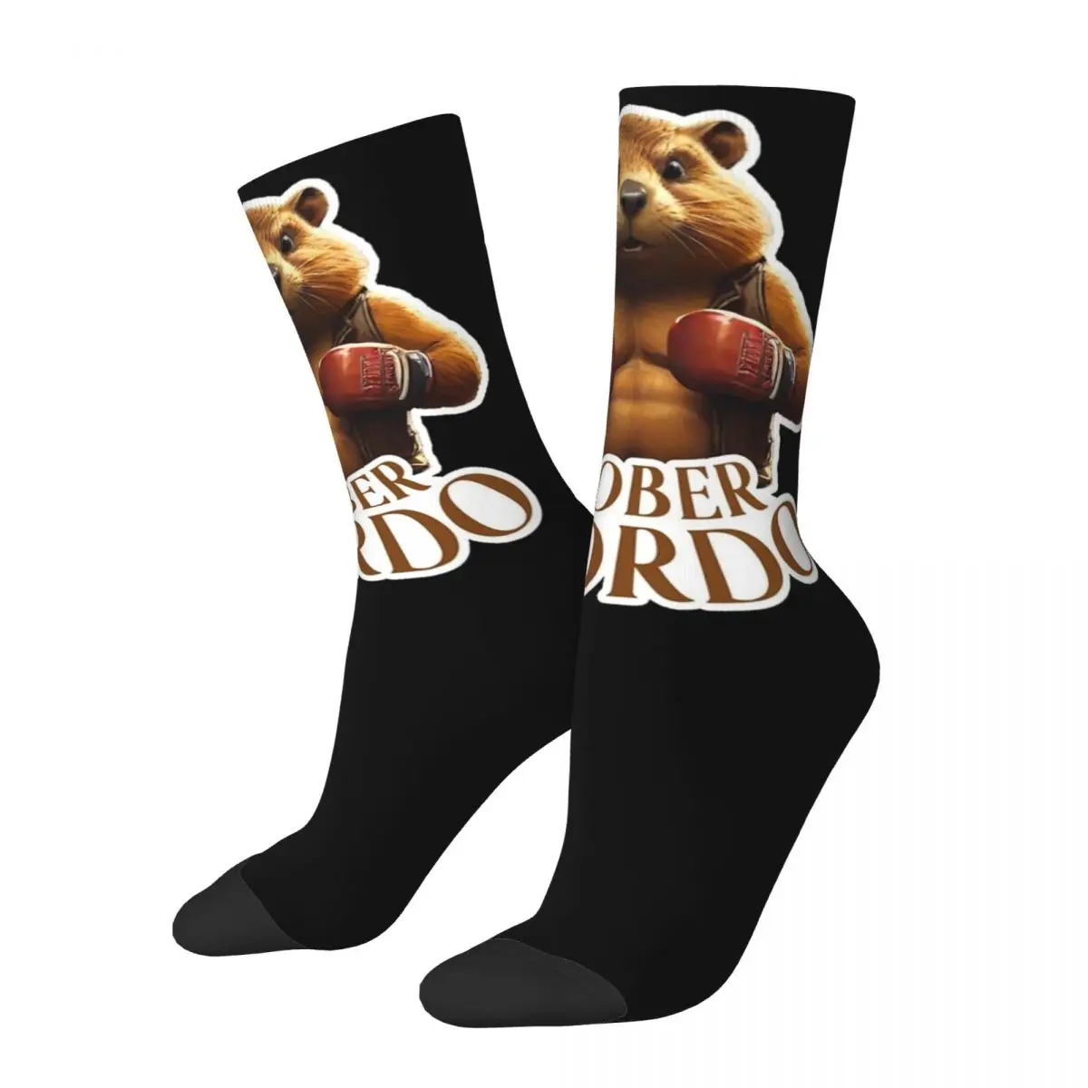 Harajuku Unisex Socks Boxing Beaver Polish Bober Mordo Merchandise Warm Bobr Kurwa High Quality Socks All Seasons