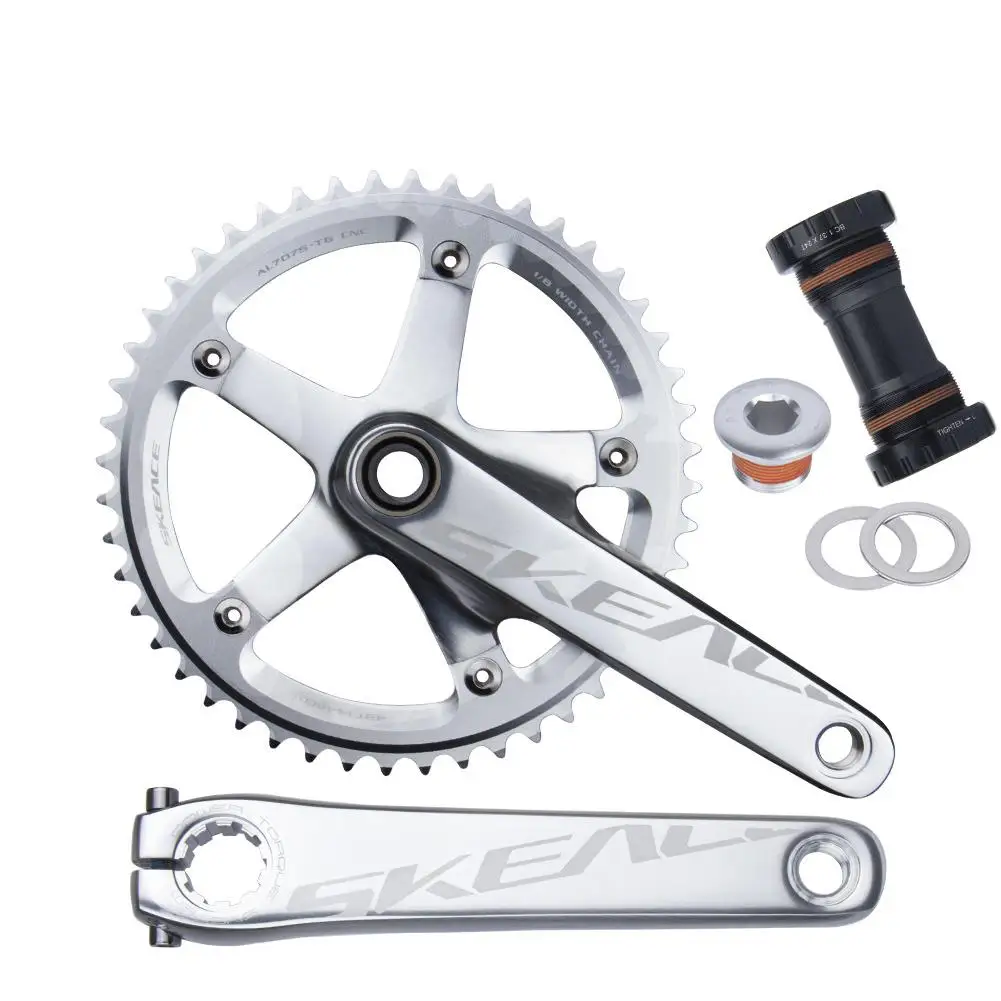 

48T/49T Bicycle Crankset Chain Wheel Anti-skid Wear-resistant Aluminum Alloy Cycling Track Fixed Gear