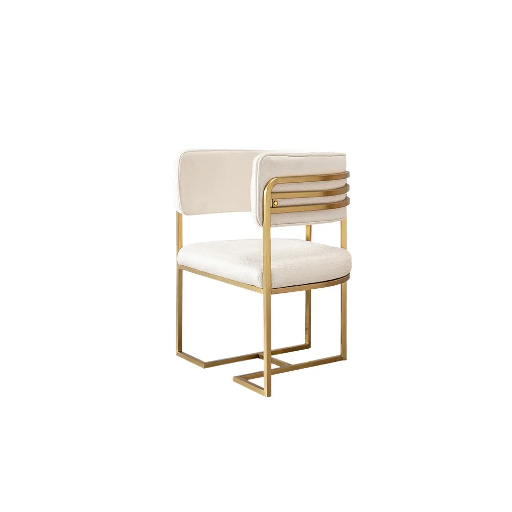 Light luxury dining chair high-end restaurant with armrest back hotel banquet chair