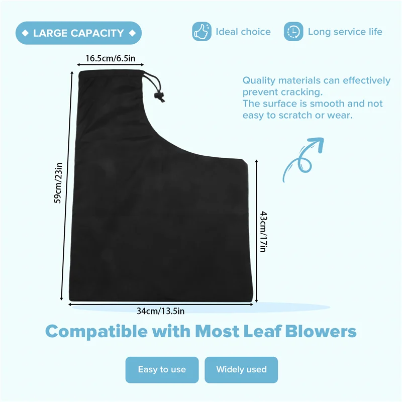 ABJY-Leaf منفاخ حقيبة انغلق أسفل تفريغ منفاخ أوراق الشجر حقيبة فارغة جمع ورقة لحديقة الحديقة يناسب منفاخ المكانس