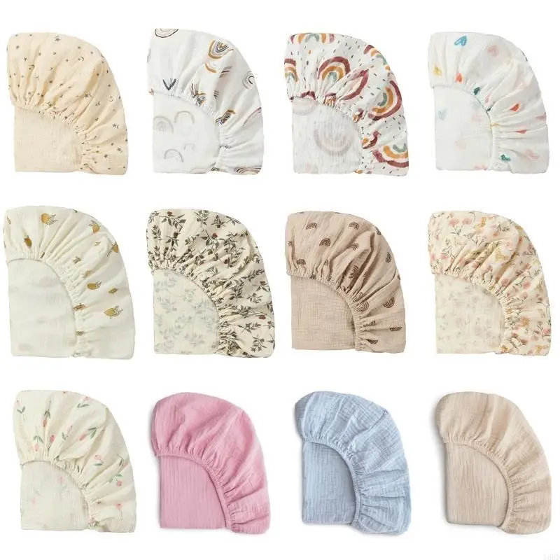 Y88D Baby Fitted Bassinet Sheet Lete Neworn Moble Cover Cover Solid/Printed Hetchables
