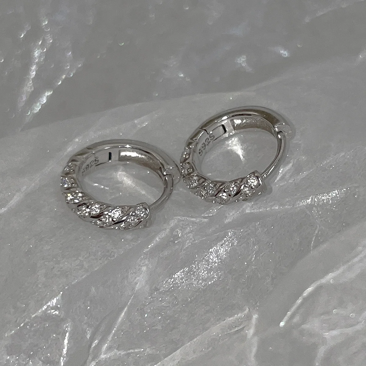 

925 Sterling Silver Hoop Earrings Vintage Round zircon Handmade Earrings For Women Party Accessories Jewelry Gift