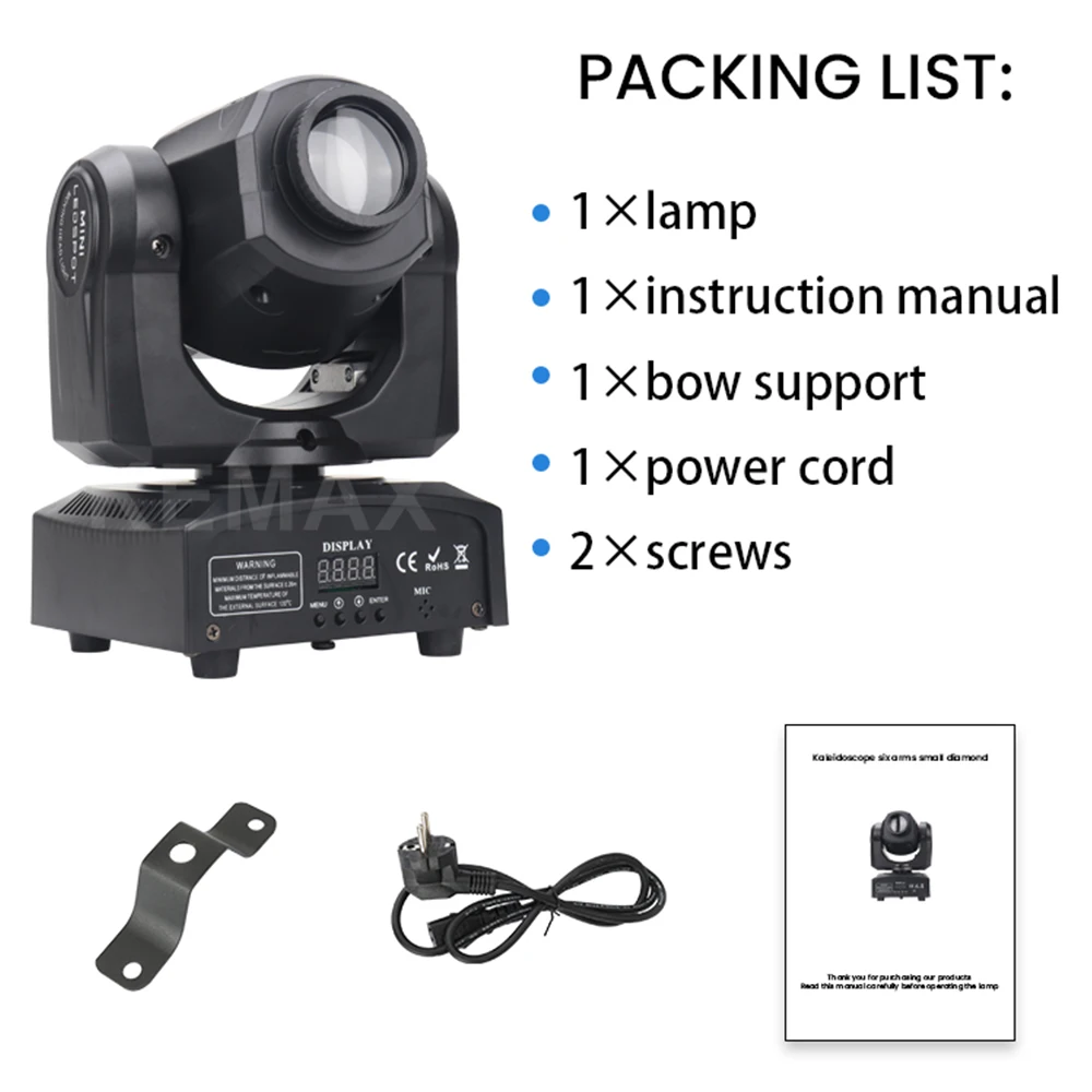 DJ Mobile 30W LED Spot Light DMX512 RGBW Mini Lyre Beam 8 สีดิสโก้ปาร์ตี้ไนท์คลับเวทีอุปกรณ์สําหรับงานแต่งงาน