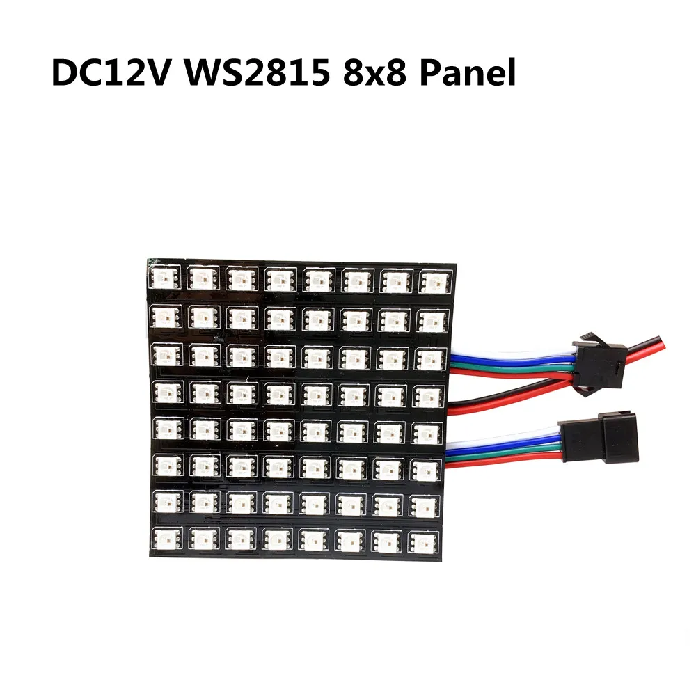 WS2815 8x8 8x32 16x16 Matrix DC12V RGB Digital Flexible Screen Individually Addressable Panel Light 2815 SMD 5050 Strip Light