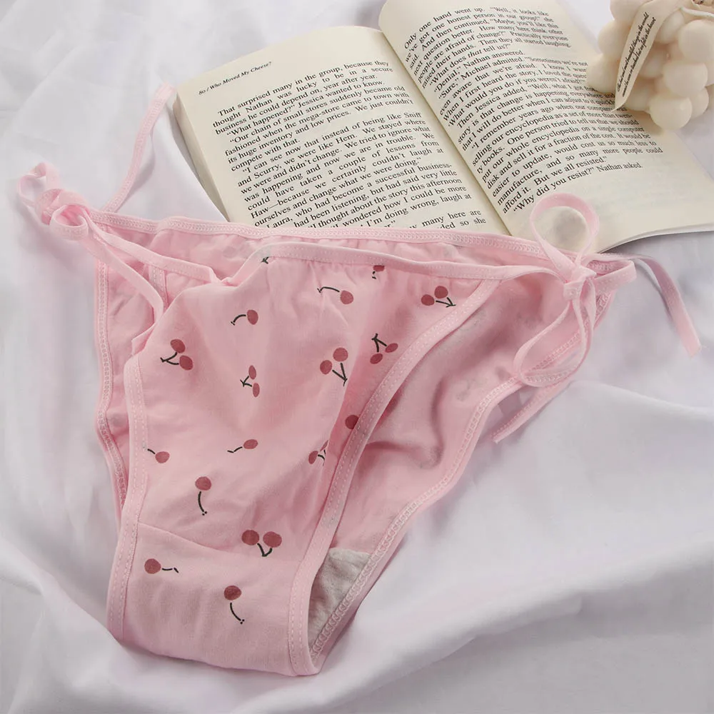 Kawaii لطيف فتاة جميلة منخفضة الخصر القطن القوس لوليتا الملابس الداخلية ملخصات ضمادة الملابس الداخلية سراويل نسائية #1
