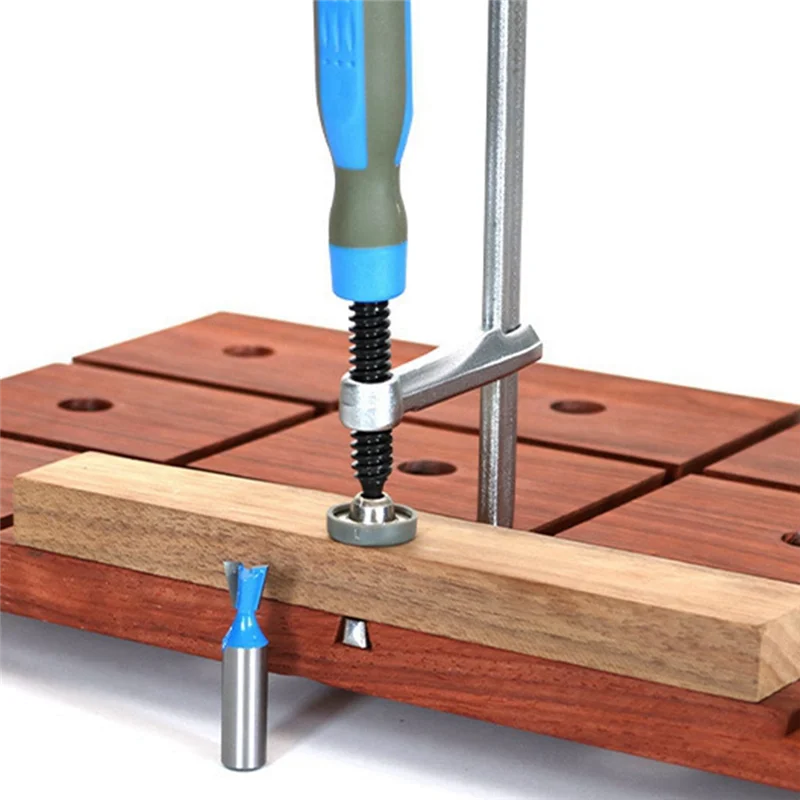 ABRB-160X60mm Lavorazione del legno Manico in plastica Morsetto a coda di rondine Adatto per la lavorazione del legno su rotaia Fissaggio scanalatura desktop fai da te