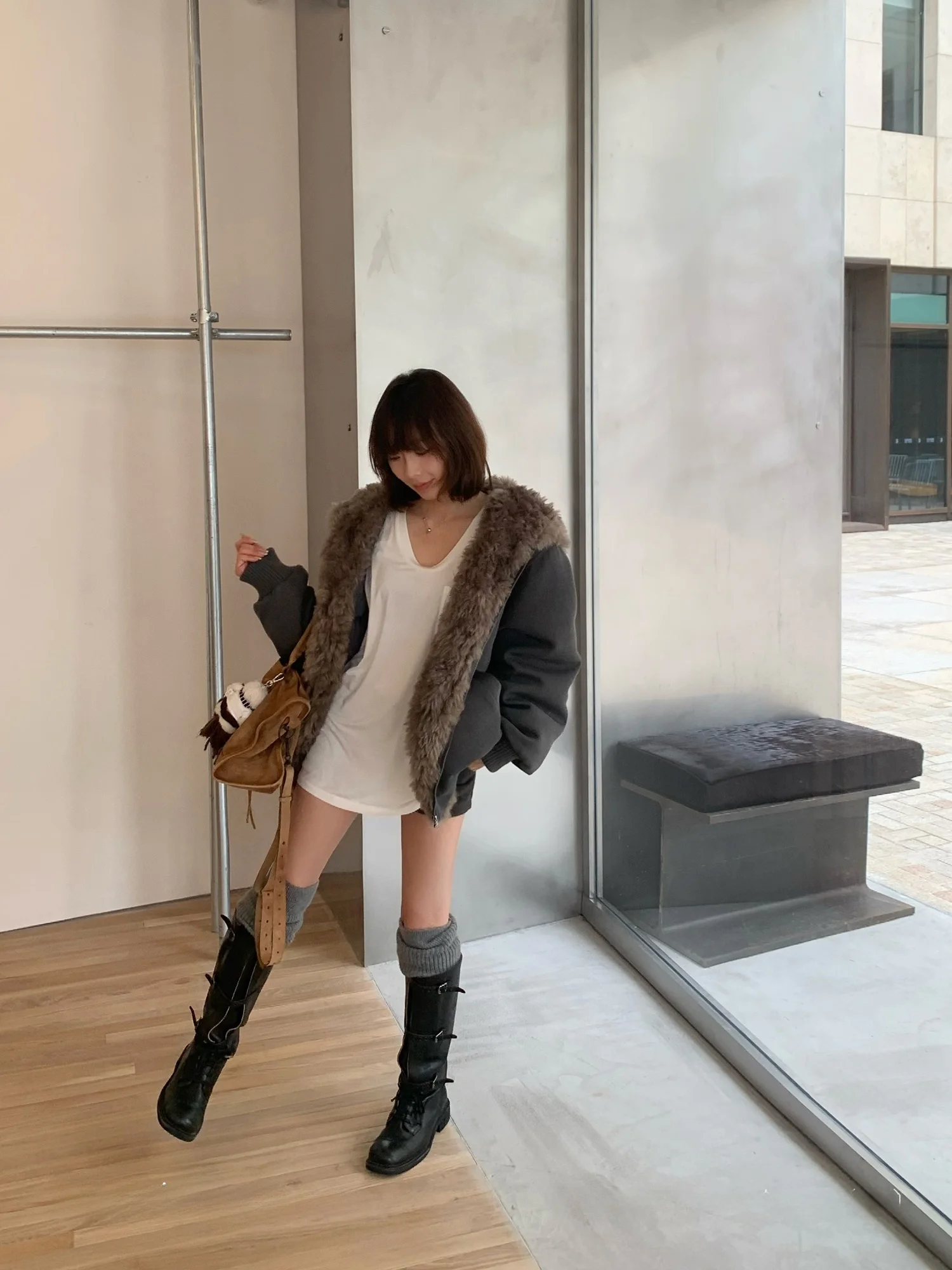 

Зимнее пальто SUONE из теплого хлопка с капюшоном и подкладкой, в корейском стиле, с длинными рукавами и молнией