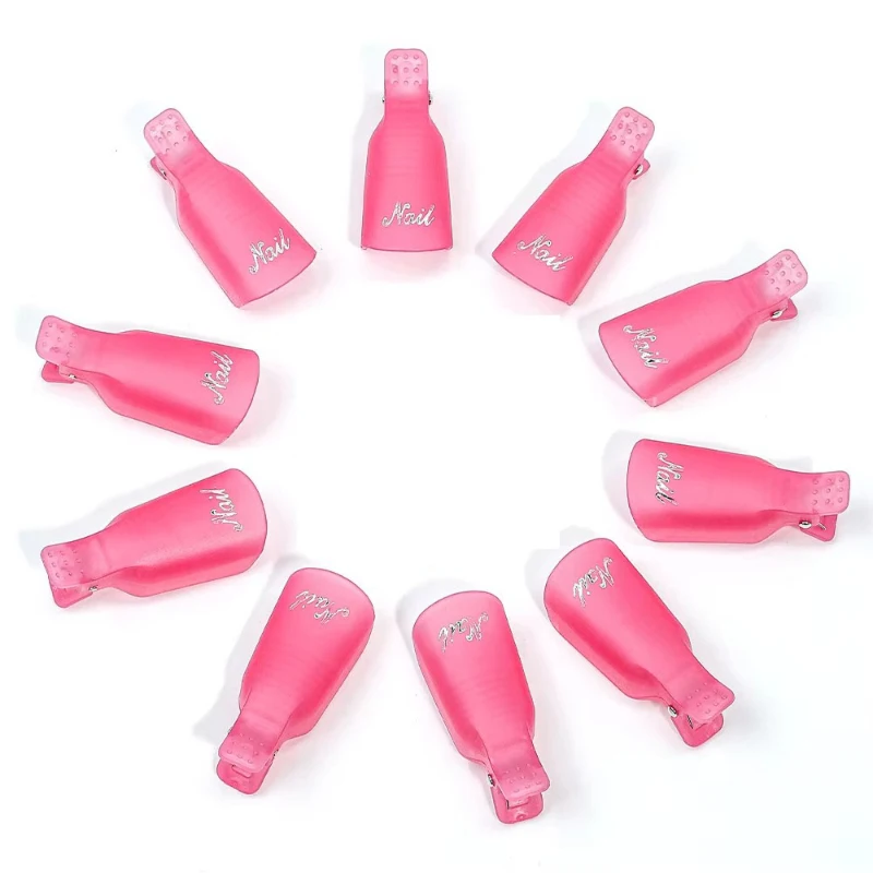10/20/30pcs Colorfulful Acrylic Manicure Art Dipped Cap Clip Nail Cleaning Manicure Uv Gel Nail Polish Dipped Wrapping