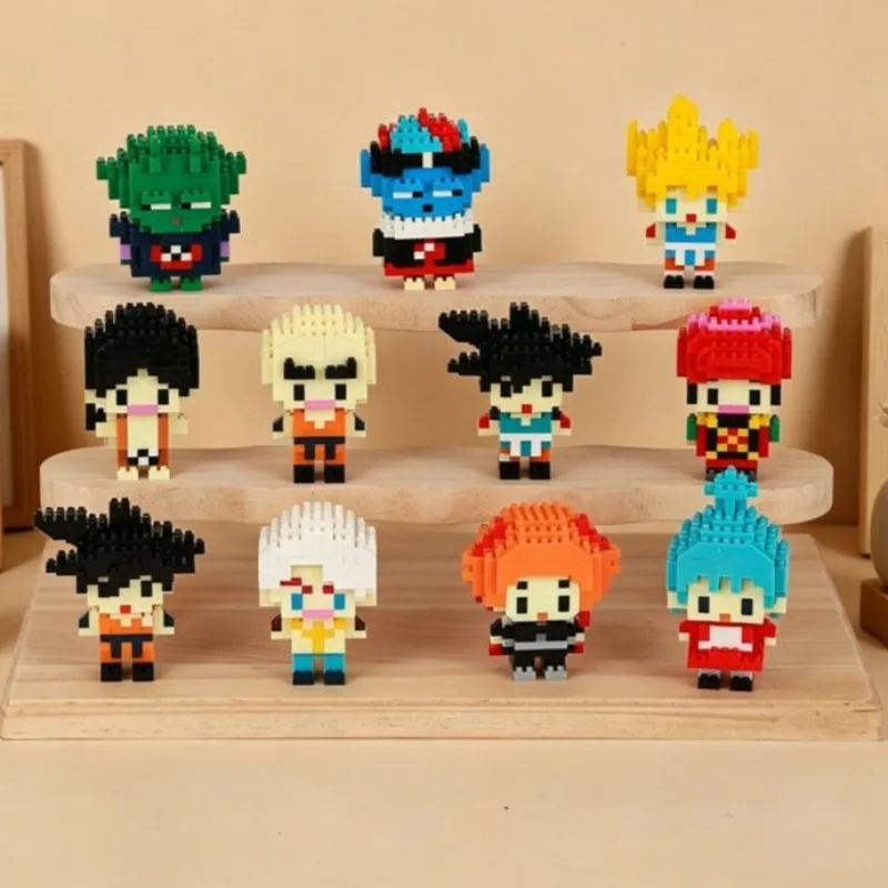 Dragon Ball Z Mini Micro Building Blocks Goku Vegeta Anime Character Bricks Kids Educational DIY Assembly Toy Decor Model Gift