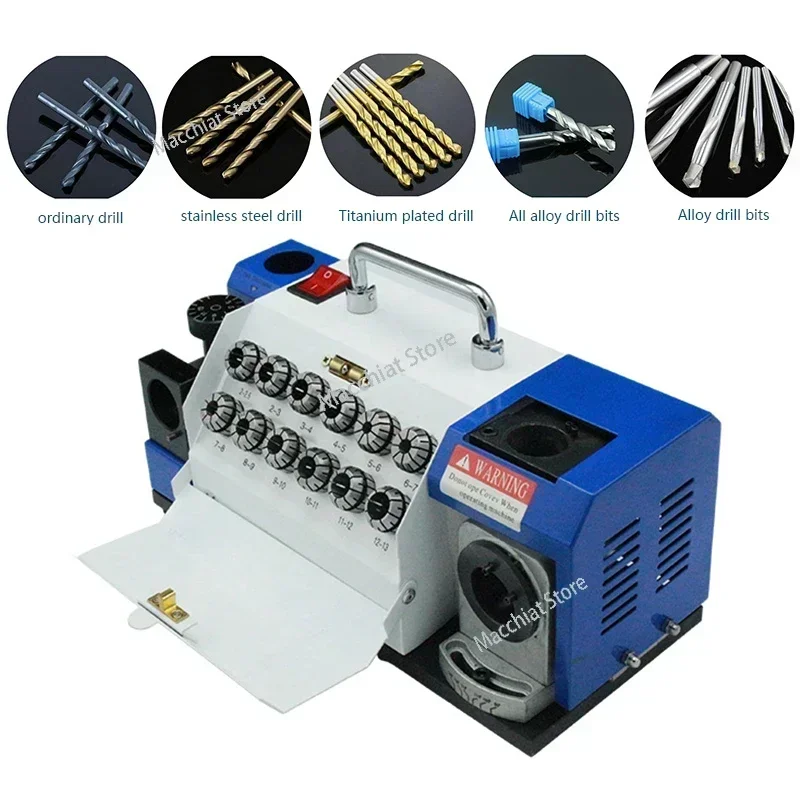 HY-13 Portable Electric Drill Bit Grinder 220V/180W Automatic High-Precision Integrated   Sharpener/Grinder