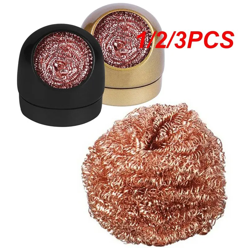 Limpeza Bola De Aço Malha Filtro, Fio De Metal, Desoldering, Solda, Solda, Ponta Do Ferro, Dross Cleaner, 1 Pc, 2 Pcs, 3Pcs