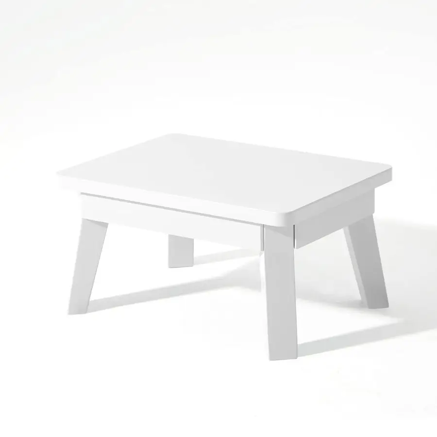 

White Step Stool,One Step Stool for Adult Kids,Wood Bedside Step Stools for Kitchen,Bathroom,BedroomWhite