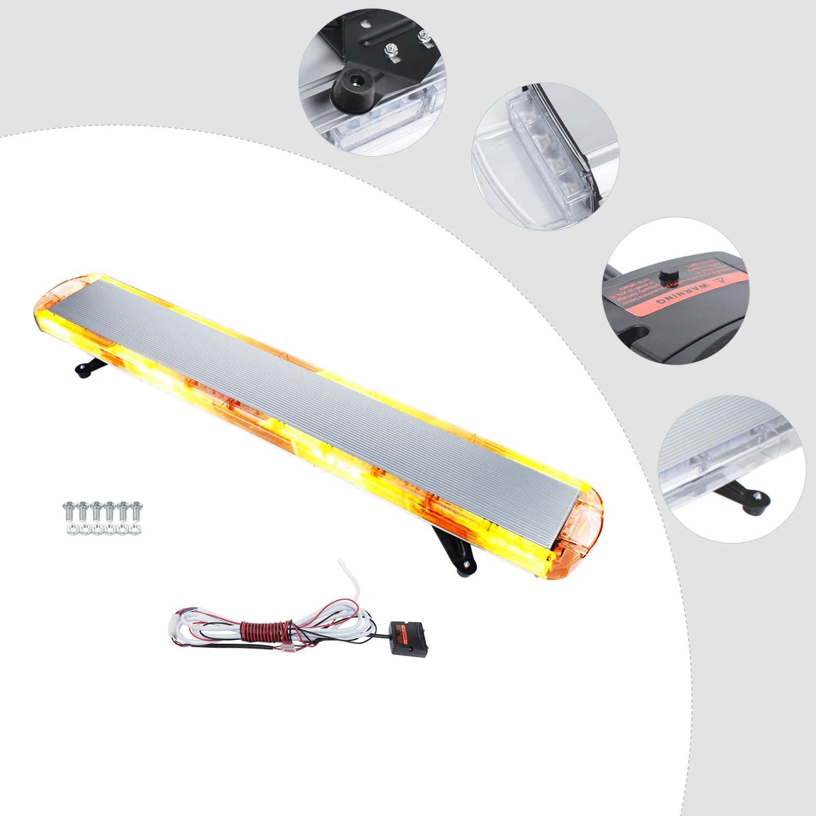 

96 LEDs 51" Beacon Light Tow Truck Emergency Lights Beacons Bar Blinkry Cop Led Rooftop Strobe Emergency Flashing Warning Light