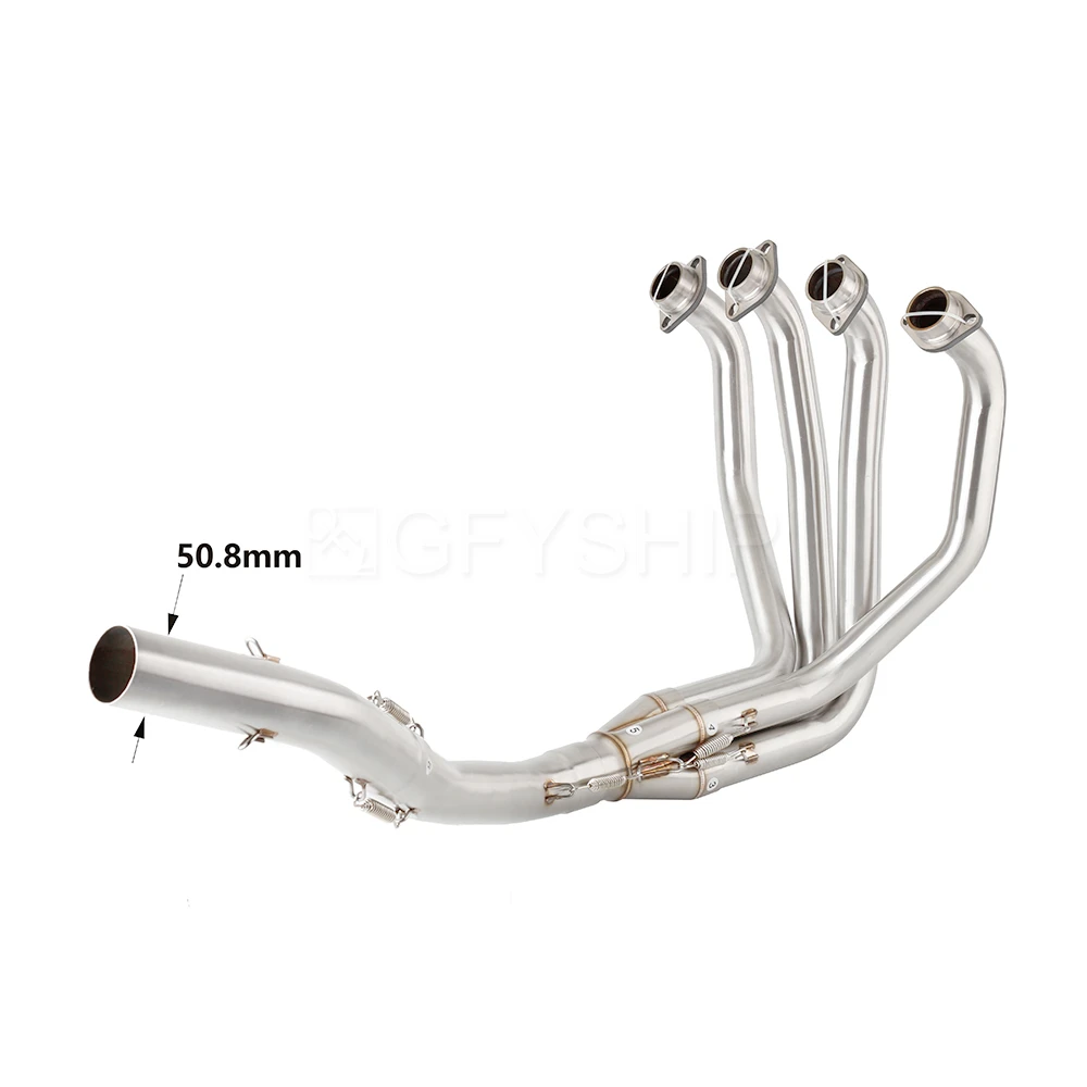 Voor Kawasaki ZX7R P1-P7 1996-2003 ZX7 ZX7R Ninja ZX-7R ZX 7R Motorfiets Uitlaat Header Mid Link pijp 51mm Slip-on