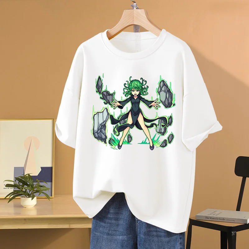 Anime ONE PUNCH MAN Tatsumaki Print T Shirt Couple student street sports casual T-shirt