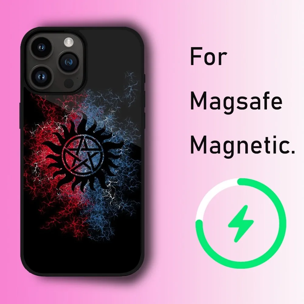 Supernatural TV Phone Case For iPhone 11 12 13 14 15 Max Plus Pro Wireless Magnetic Magsafe Charging Shell