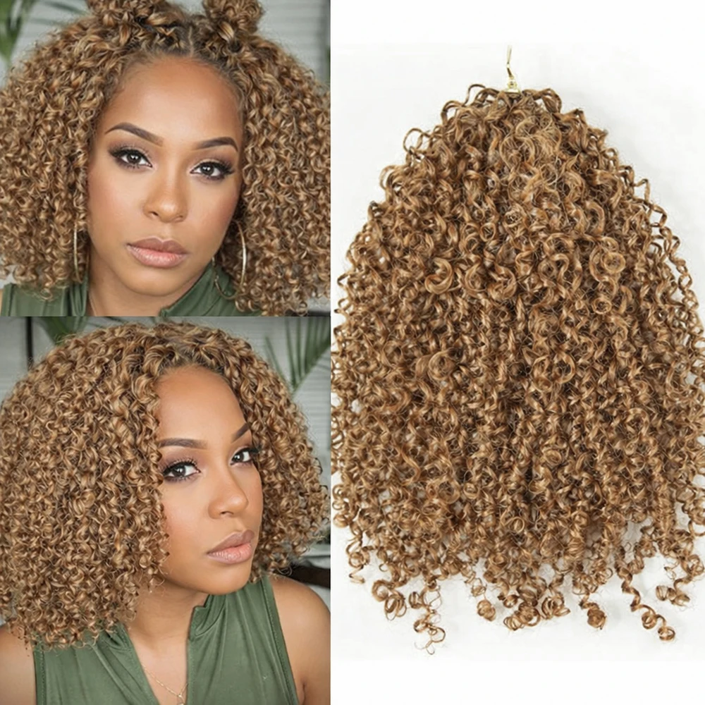 

Готовые к использованию волосы для наращивания: мелкие спиральные кудри, натуральные человеческие волосы для крючкового плетения, глубокие кудри-пикси, невидимые узелки-чудо для плетения косичек