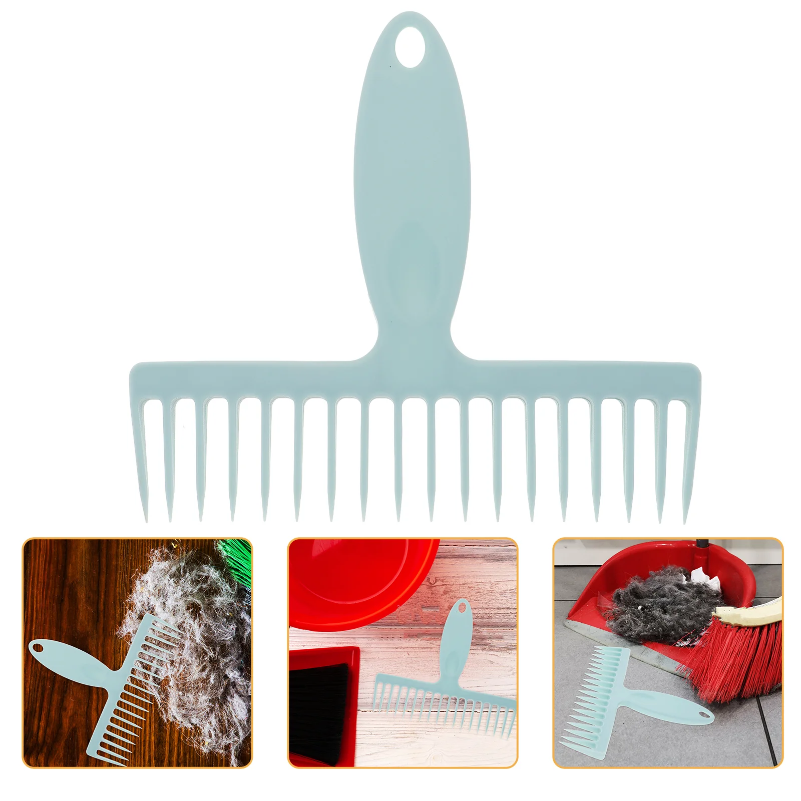 

2 Pcs Broom De-linting Teeth Handheld Cleaning Comb Hair Removal Tooth Pp for Household