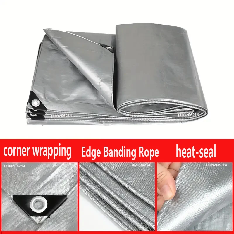 Telone in PE 0,32 mm, Telo Impermeabile per Esterni, Tenda da Giardino, Copertura per Piante, Telo per Camion, Telo Parasole Impermeabile, Copertura p