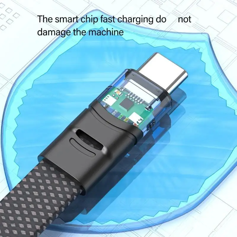 R53C PD240W 90 Degree Spring USB Type C Cable Fast Charging Data Cord