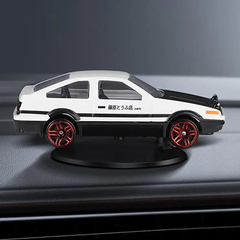 Rotating AE86 Drift Car Gyroscope Ornaments Classic Car Model Statue Racing Drifting Dashboard Ornament Gifts For Men Boys