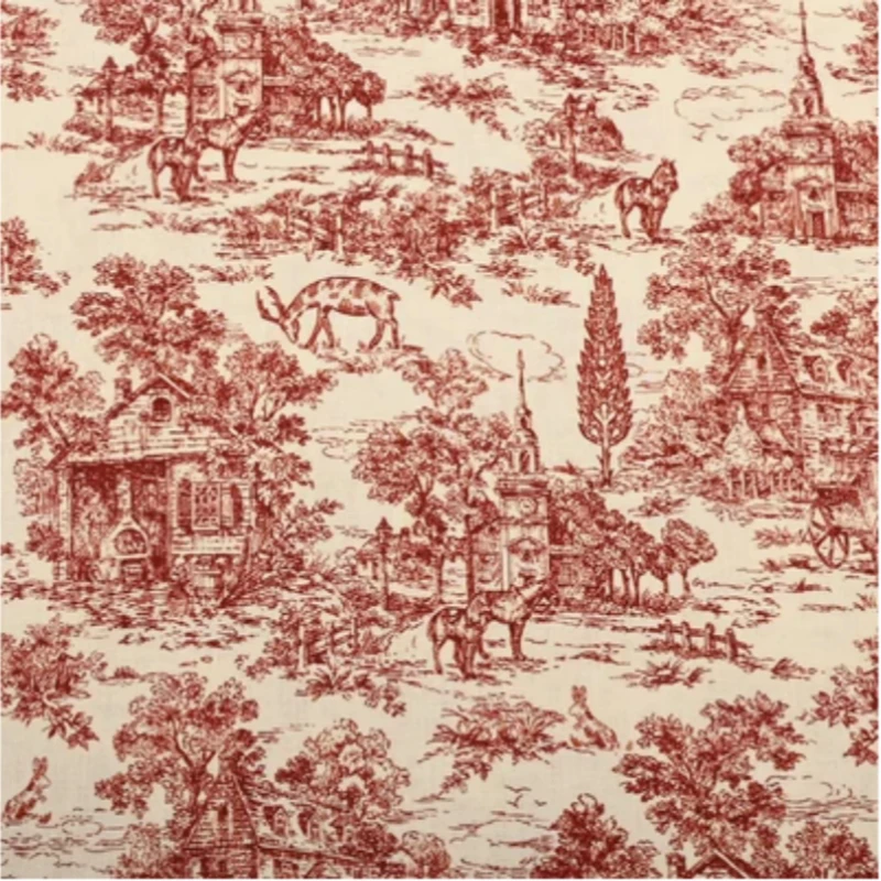 100% Cotton Fabric, Retro Tree House Print, Handmade DIY Garment Dress Sewing Telas Tissue, CR-1880