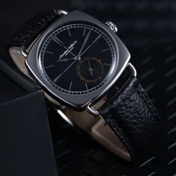 Hruodland 2025 Men's Mechanical Watch Seagull St1701 36mm Square Mineral Glass Stainless Steel Waterproof 10Bar Reloj Hombre
