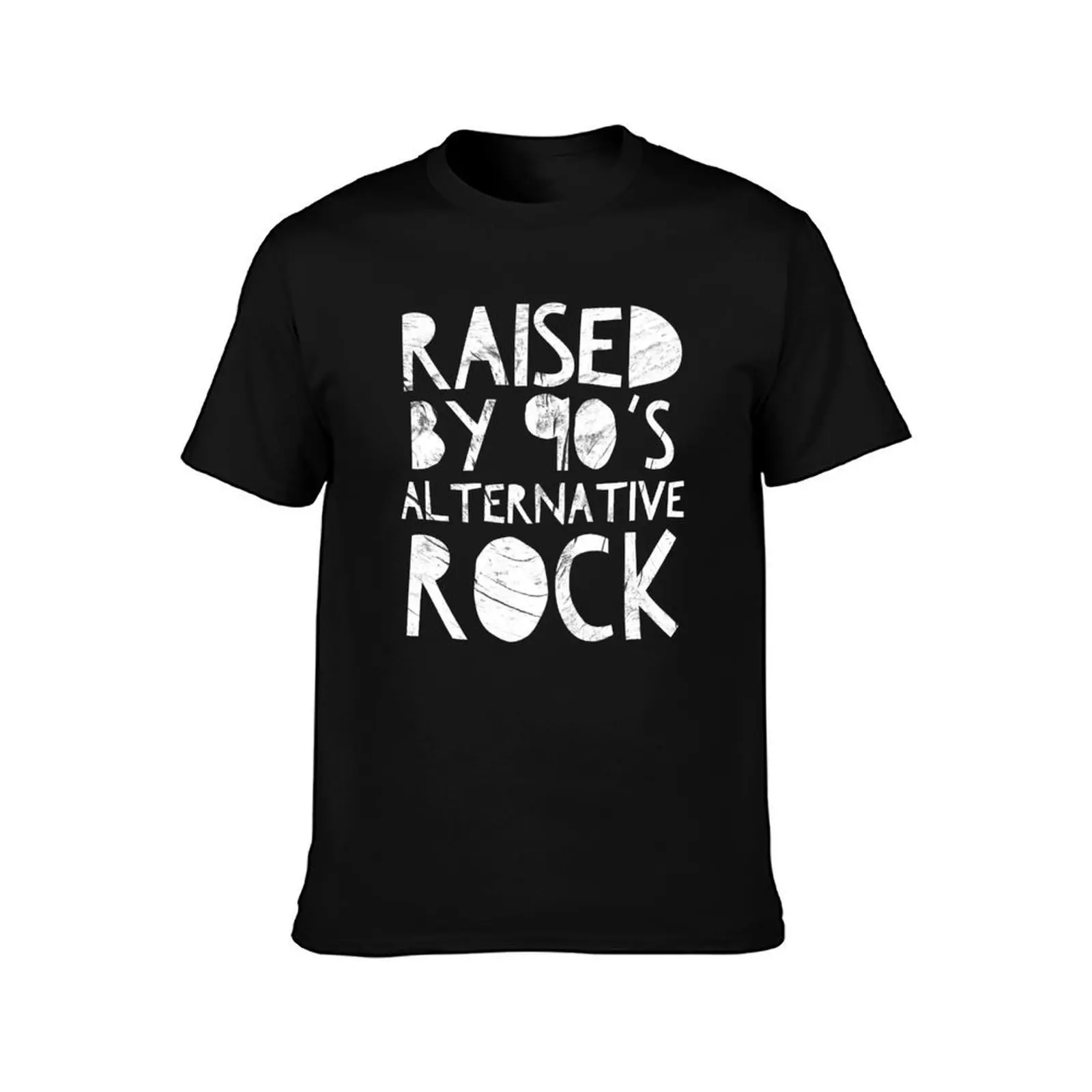 Raised by 90s Alternative Rock T-Shirt, Summer Casual Cotton Tee, Oversized Streetwear Tops, Vintage Graphic Print, 100% Cotton